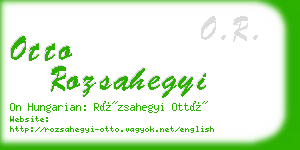 otto rozsahegyi business card